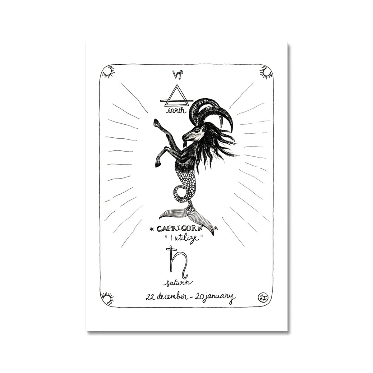 Capricorn Zodiac Sign Tattoo Design – Tattoos Wizard Designs