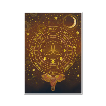 Wheel of the Year - Gold - Fine Art Print